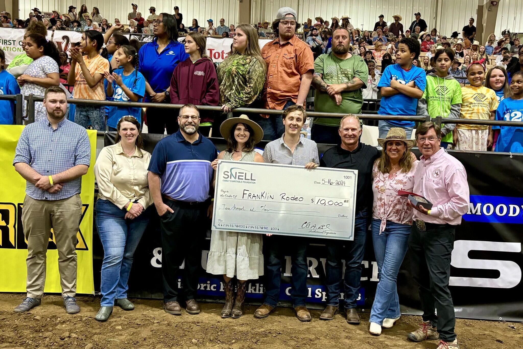 Snell corporate team at Franklin Rodeo